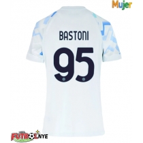 Camiseta Inter Milan Alessandro Bastoni #95 Visitante Equipación para mujer 2025-26 manga corta